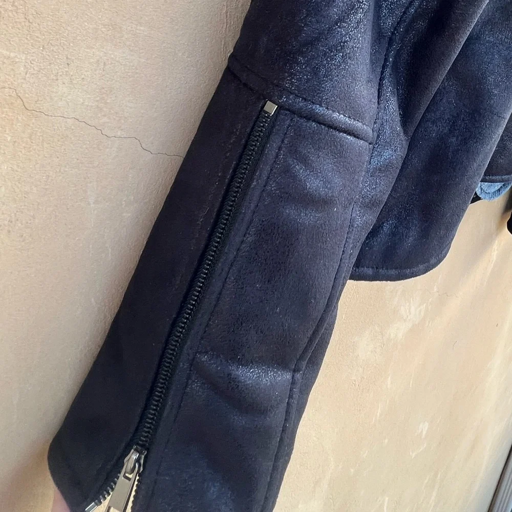 Cache Moto Dressy Faux Jacket size Large - Picture 5 of 13